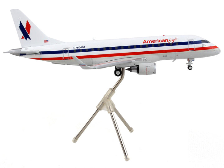 Embraer ERJ-170 Commercial Aircraft "American Airlines - American Eagle" White with Blue and Red Stripes "Gemini 200" Series 1/200 Diecast Model Airplane by GeminiJets-1