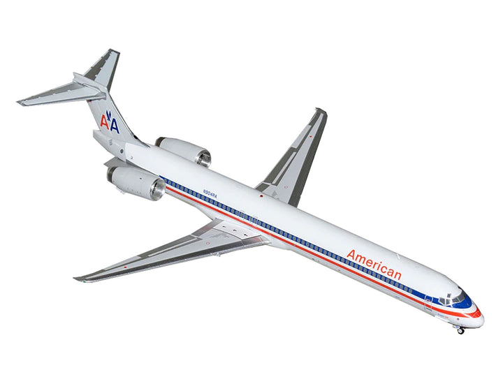 McDonnell Douglas MD-90 Commercial Aircraft "American Airlines" (N904RA) White with Red and Blue Stripes "Gemini 200" Series 1/200 Diecast Model Airplane by GeminiJets-1