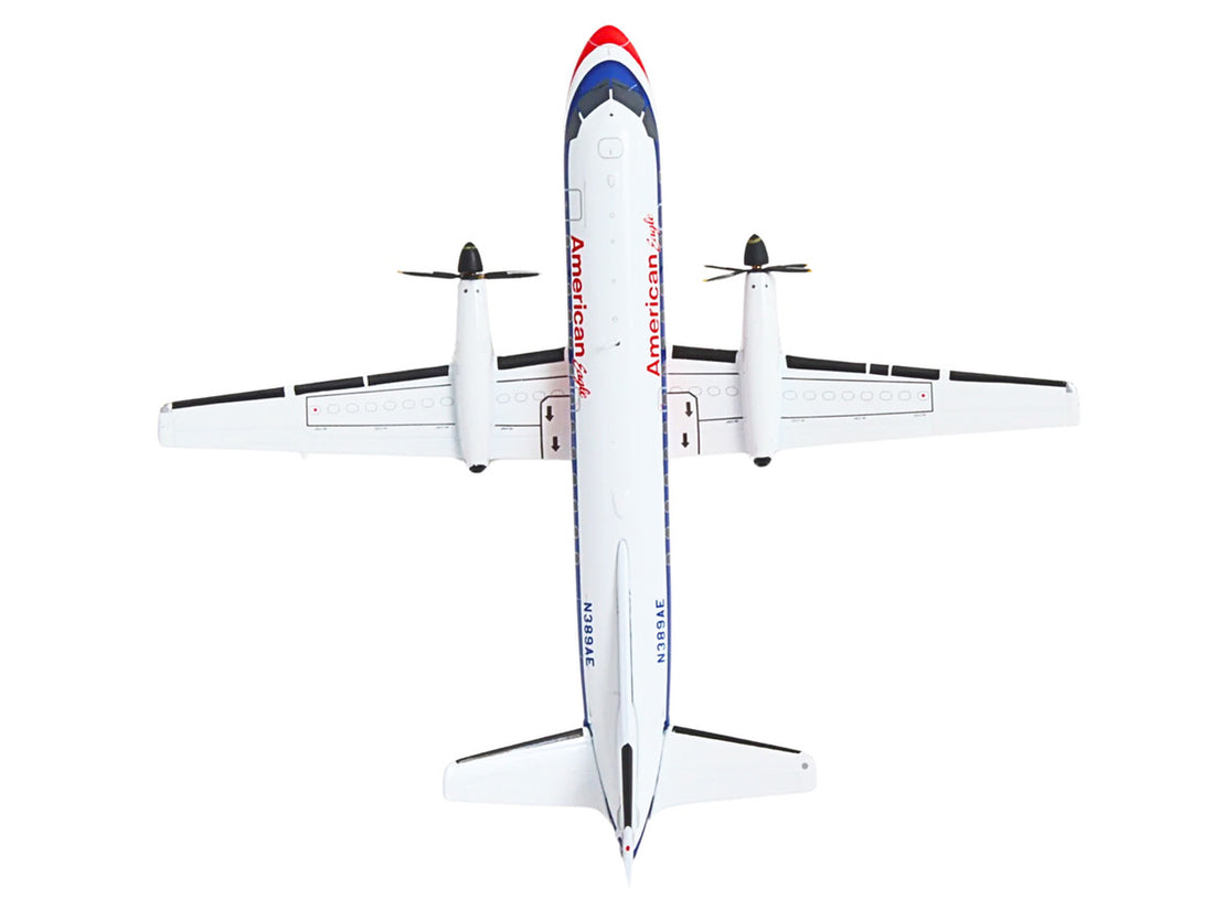 Saab 340B Commercial Aircraft "American Eagle" (N389AE) White with Red and Blue Stripes "Gemini 200" Series 1/200 Diecast Model Airplane by GeminiJets-0