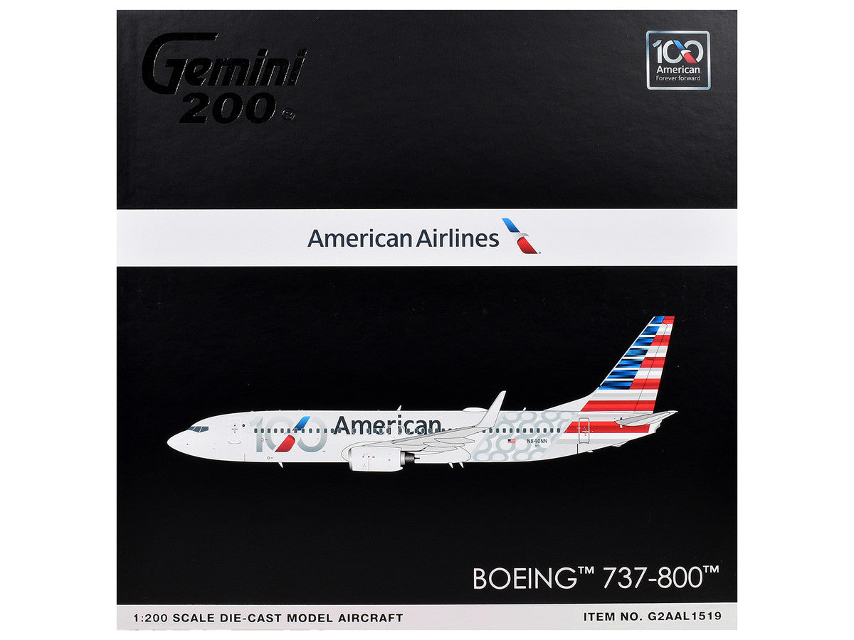 GeminiJets American Airlines 100th Anniversary Boeing 737-800 1:200 model packaging