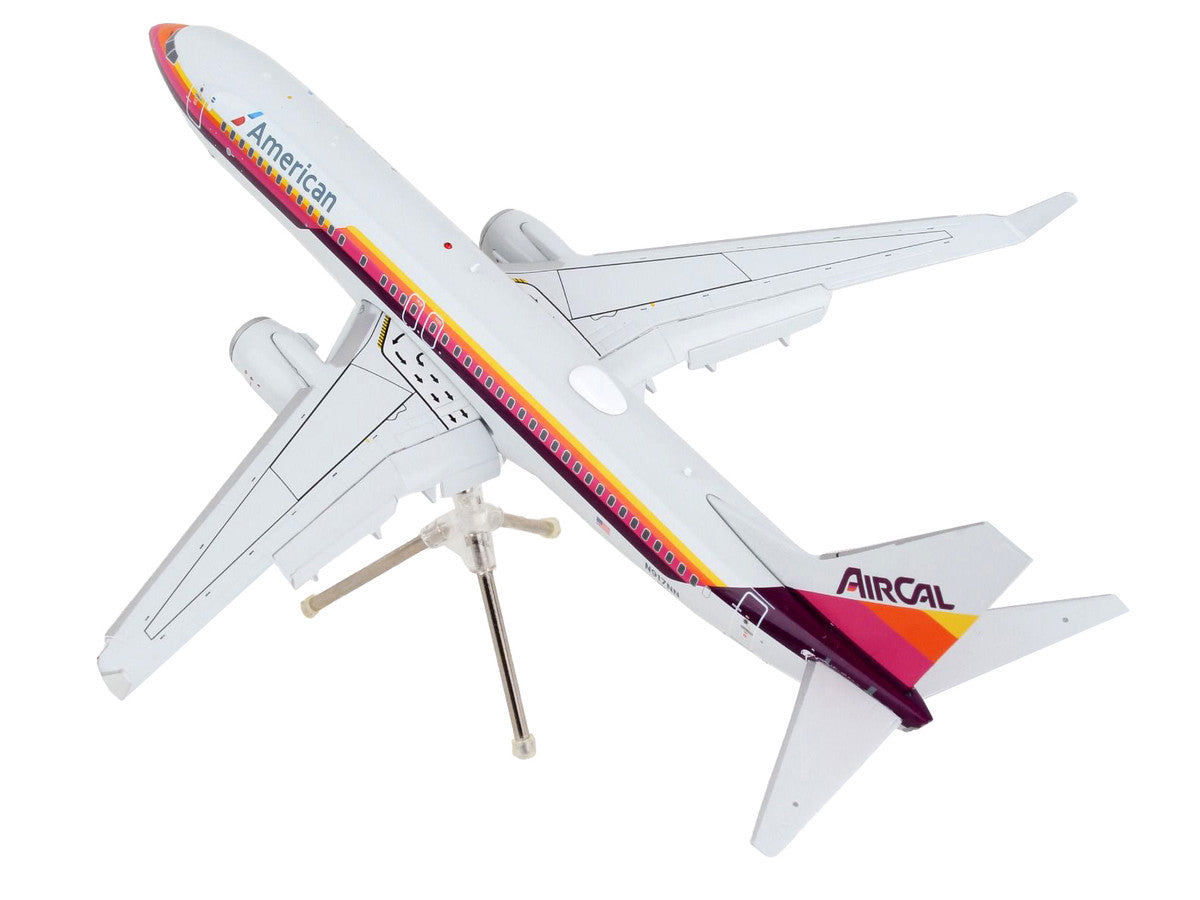 Boeing 737-800 Commercial Aircraft with Flaps Down "American Airlines - AirCal" Gray with Stripes "Gemini 200" Series 1/200 Diecast Model Airplane by GeminiJets-2