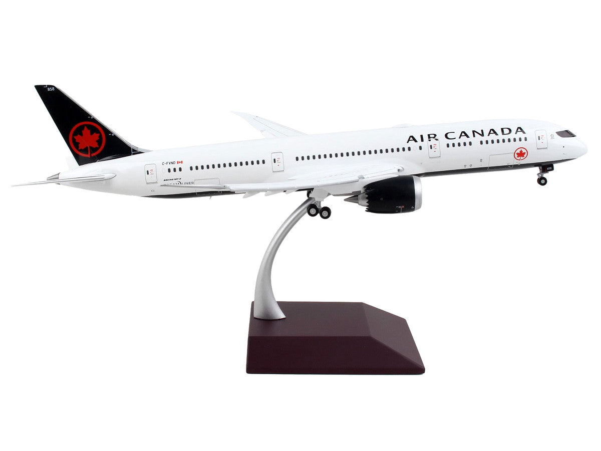Boeing 787-9 Commercial Aircraft with Flaps Down "Air Canada" White with Black Tail "Gemini 200" Series 1/200 Diecast Model Airplane by GeminiJets-1