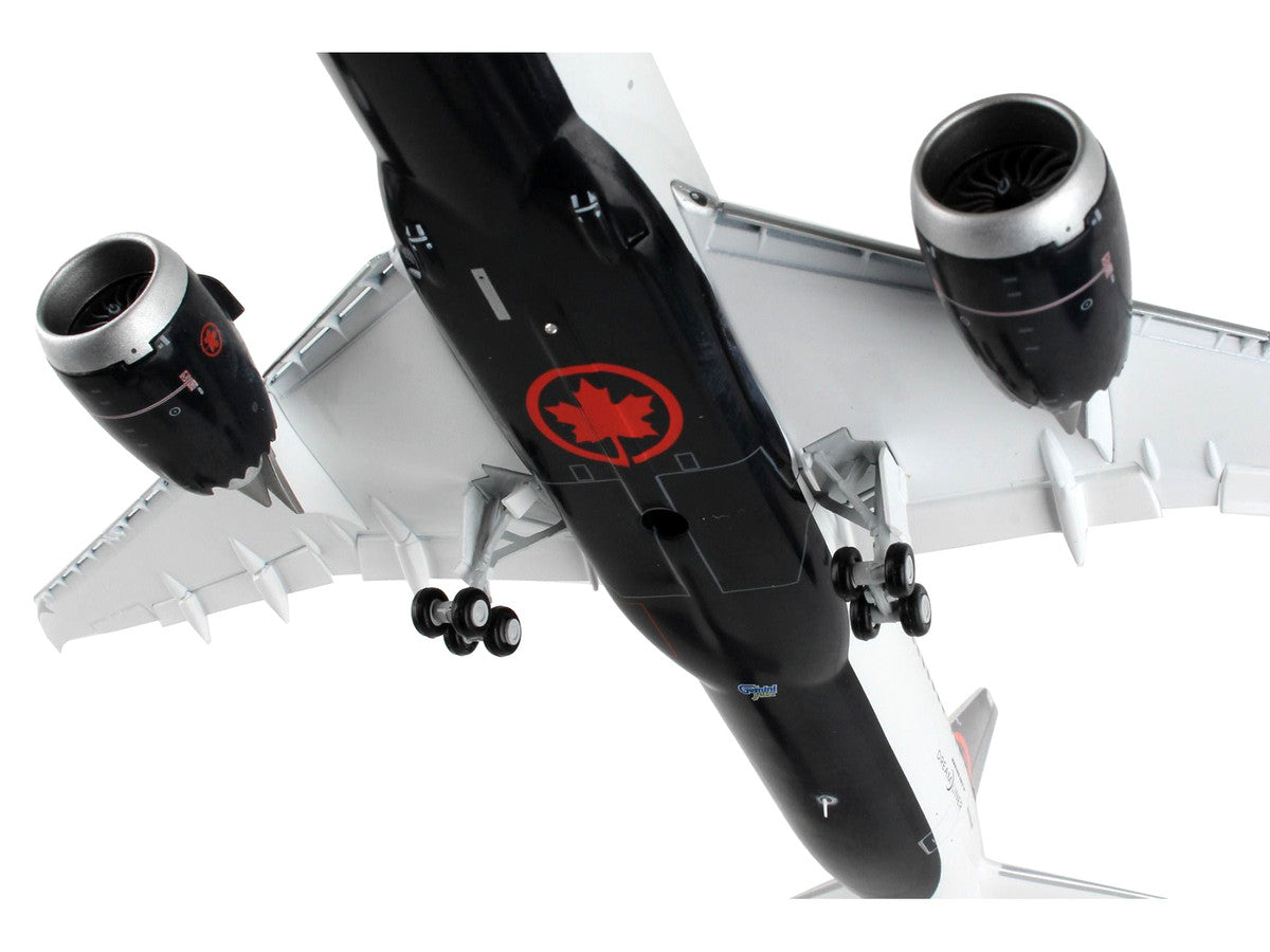 Boeing 787-9 Commercial Aircraft with Flaps Down "Air Canada" White with Black Tail "Gemini 200" Series 1/200 Diecast Model Airplane by GeminiJets-3
