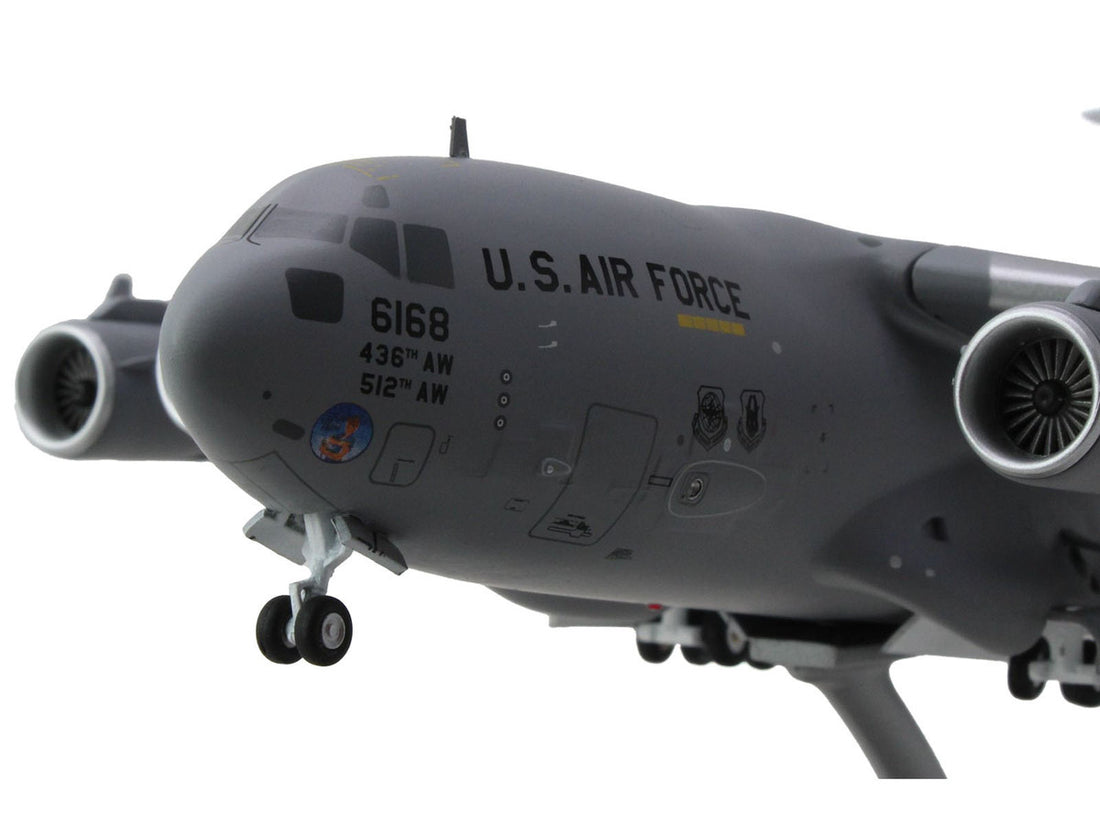 Boeing C-17 Globemaster III Transport Aircraft "Dover Air Force Base" United States Air Force (06-6168) Gray "Gemini 200" Series 1/200 Diecast Model Airplane by GeminiJets-1