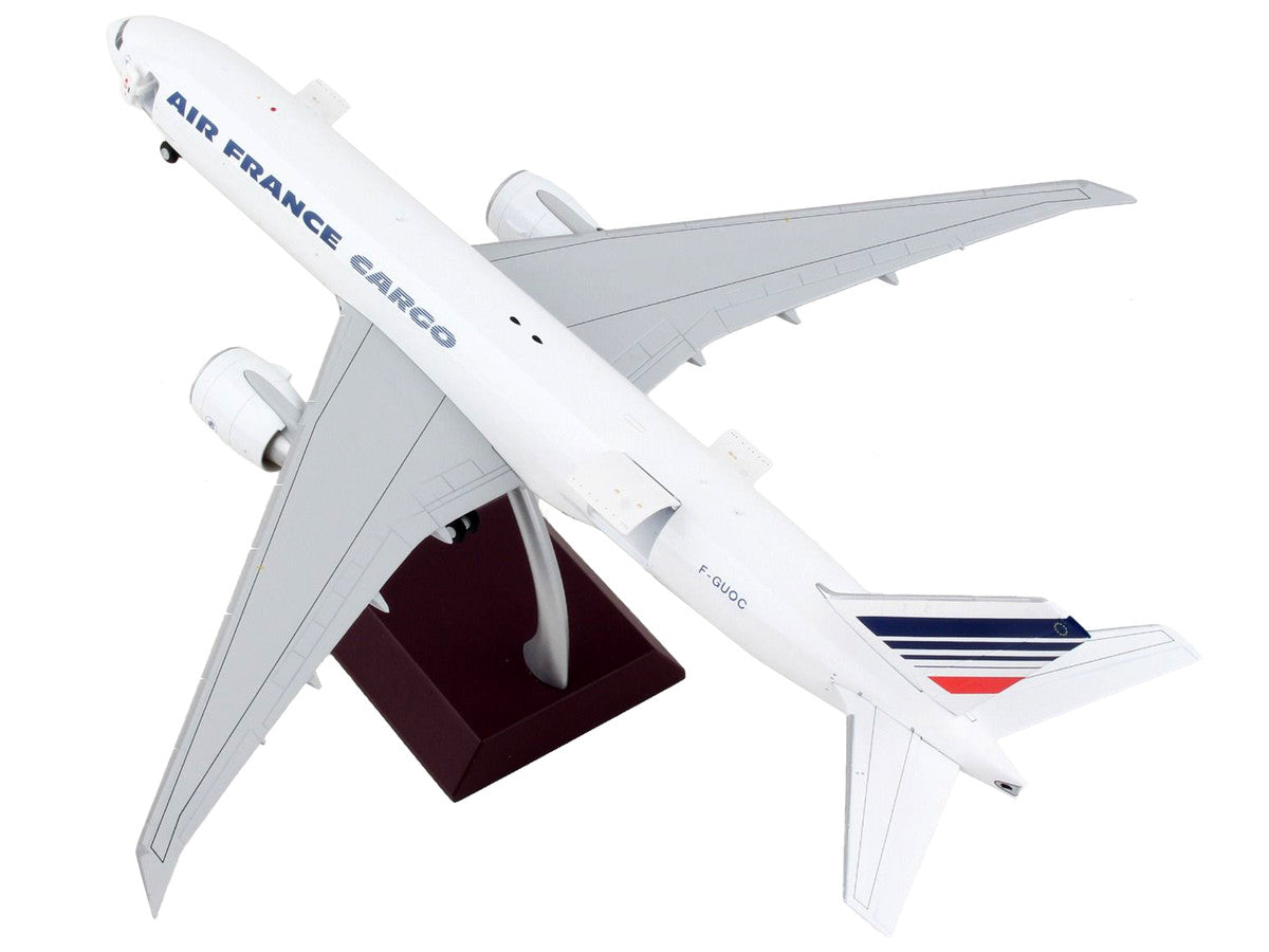 Boeing 777F Commercial Aircraft "Air France Cargo" White with Striped Tail "Gemini 200 - Interactive" Series 1/200 Diecast Model Airplane by GeminiJets-2