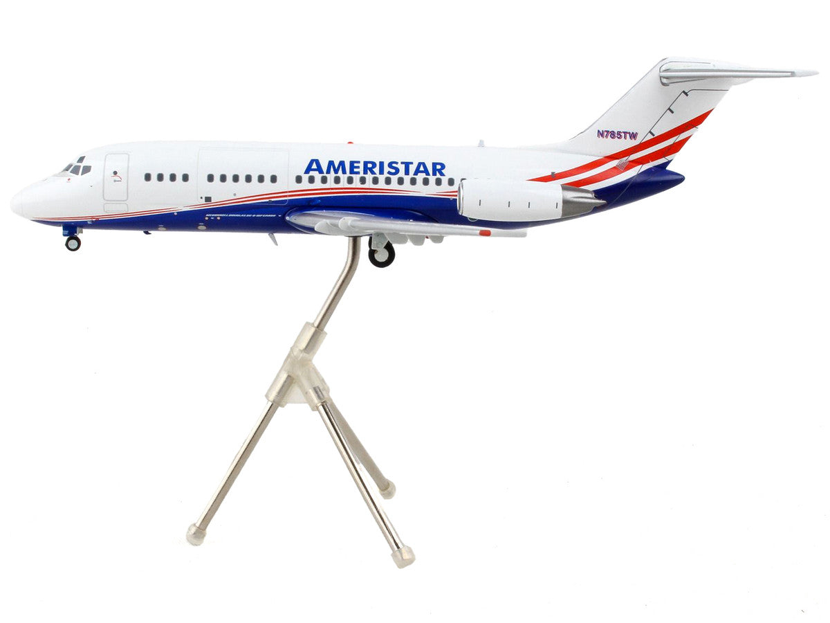McDonnell Douglas DC-9-15F Commercial Aircraft "Ameristar Air Cargo" White with Blue and Red Stripes "Gemini 200" Series 1/200 Diecast Model Airplane by GeminiJets-2