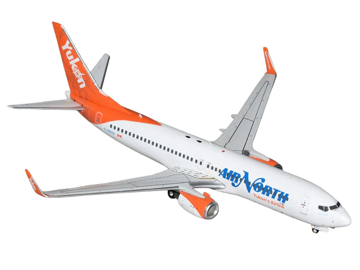 Boeing 737-800 Commercial Aircraft "Air North" (C-FNYA) White with Orange Tail "Gemini 200" 1/200 Diecast Model by GeminiJets-0