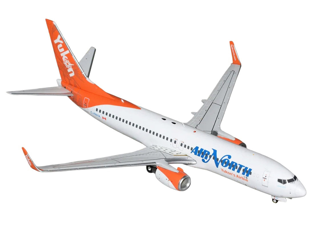 Boeing 737-800 Commercial Aircraft "Air North" (C-FNYA) White with Orange Tail "Gemini 200" 1/200 Diecast Model by GeminiJets-0