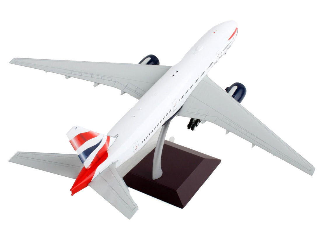 Boeing 777-200ER Commercial Aircraft "British Airways" White with Striped Tail "Gemini 200" Series 1/200 Diecast Model Airplane by GeminiJets-2