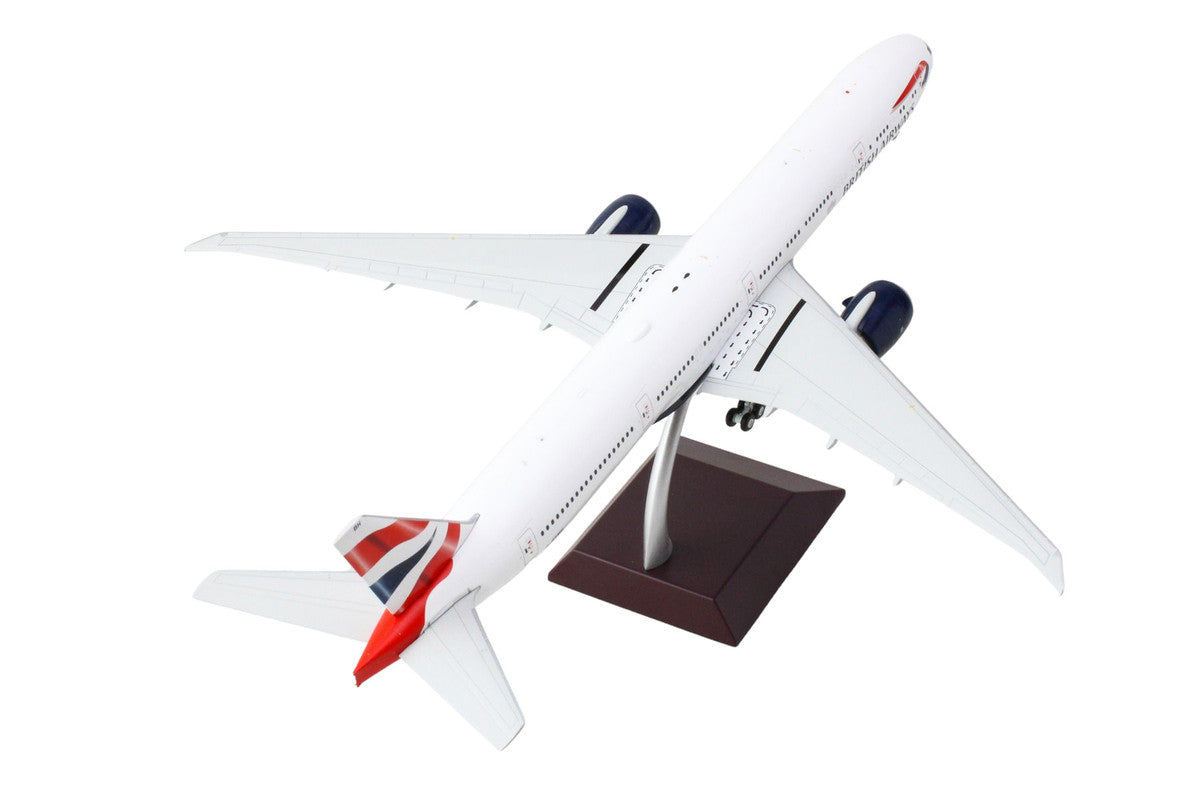 Boeing 777-300ER Commercial Aircraft "British Airways" (G-STBH) White with Striped Tail "Gemini 200" Series 1/200 Diecast Model Airplane by GeminiJets-1