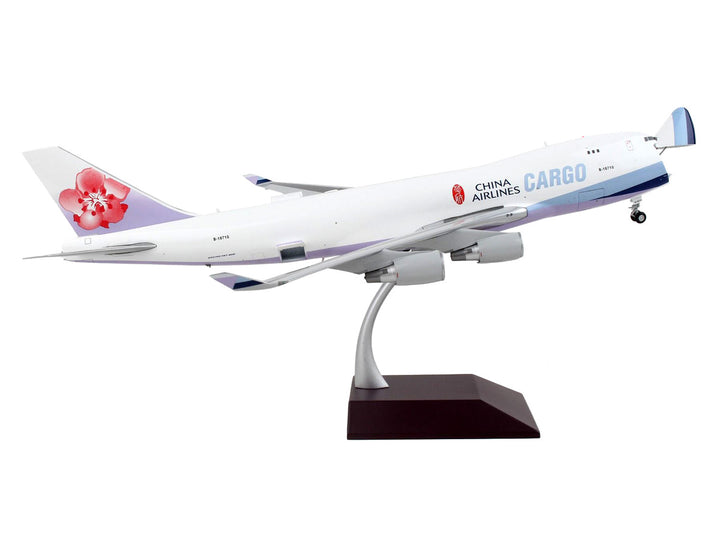 Boeing 747-400F Commercial Aircraft "China Airlines Cargo" White with Purple Tail "Gemini 200 - Interactive" Series 1/200 Diecast Model Airplane by GeminiJets-1