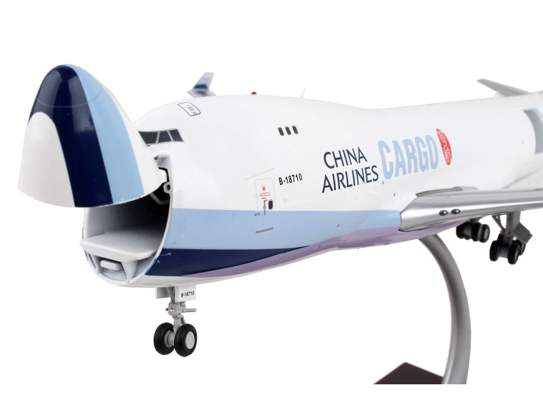 Boeing 747-400F Commercial Aircraft "China Airlines Cargo" White with Purple Tail "Gemini 200 - Interactive" Series 1/200 Diecast Model Airplane by GeminiJets-3