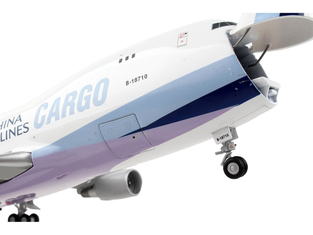 Boeing 747-400F Commercial Aircraft "China Airlines Cargo" White with Purple Tail "Gemini 200 - Interactive" Series 1/200 Diecast Model Airplane by GeminiJets-4