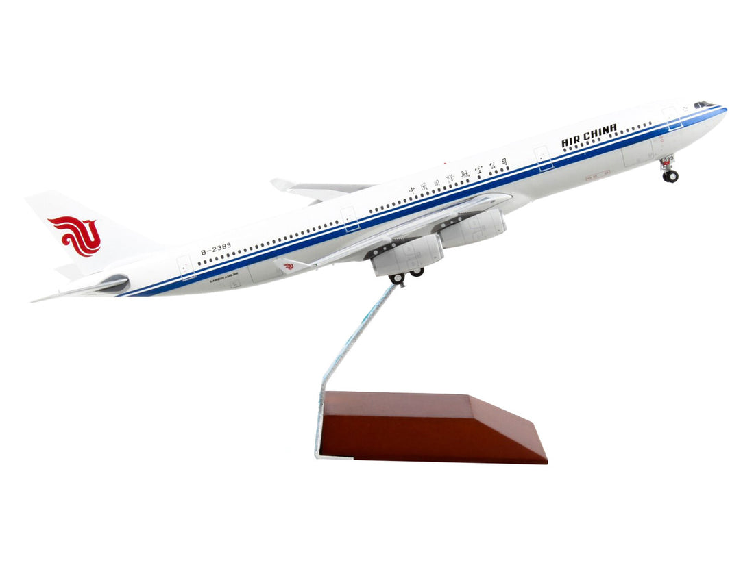 Airbus A340-300 Commercial Aircraft "Air China" White with Blue Stripes "Gemini 200" Series 1/200 Diecast Model Airplane by GeminiJets-1