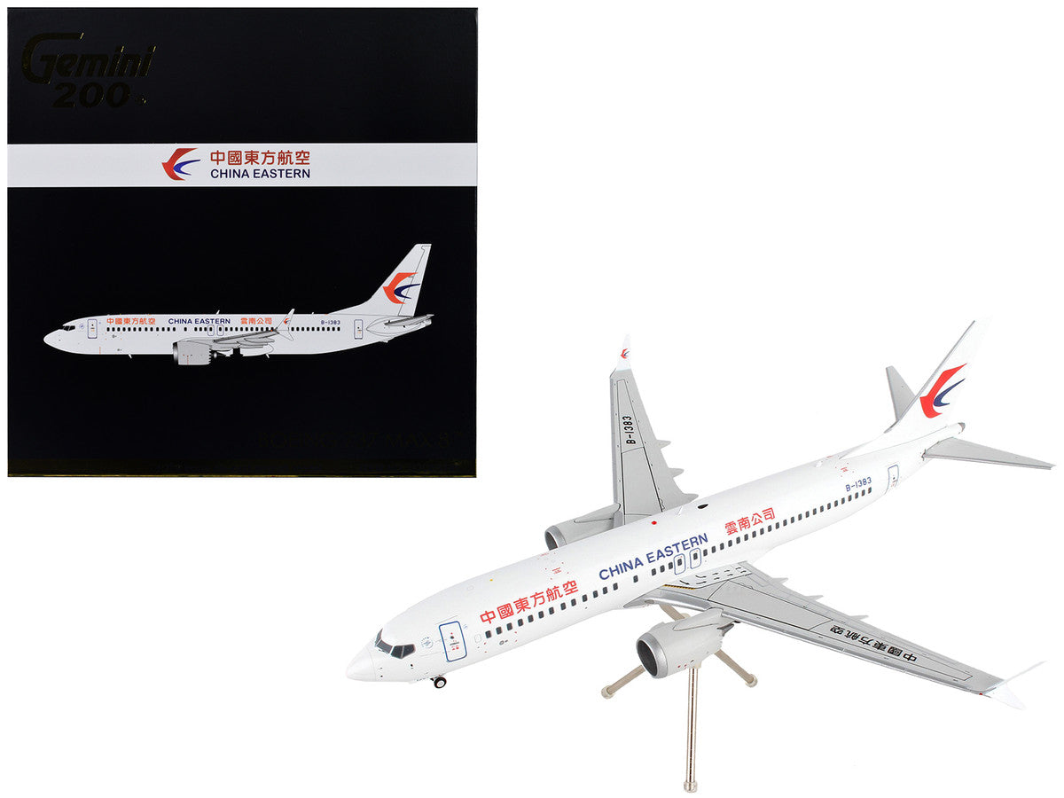 Boeing 737 MAX 8 Commercial Aircraft "China Eastern Airlines" White "Gemini 200" Series 1/200 Diecast Model Airplane by GeminiJets-0