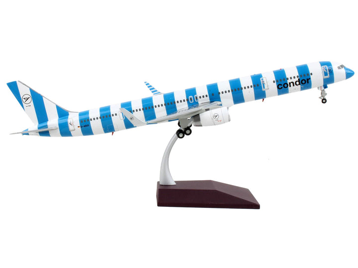 Boeing 757-300 Commercial Aircraft "Condor Airlines" Blue and White Stripes "Gemini 200" Series 1/200 Diecast Model Airplane by GeminiJets-1