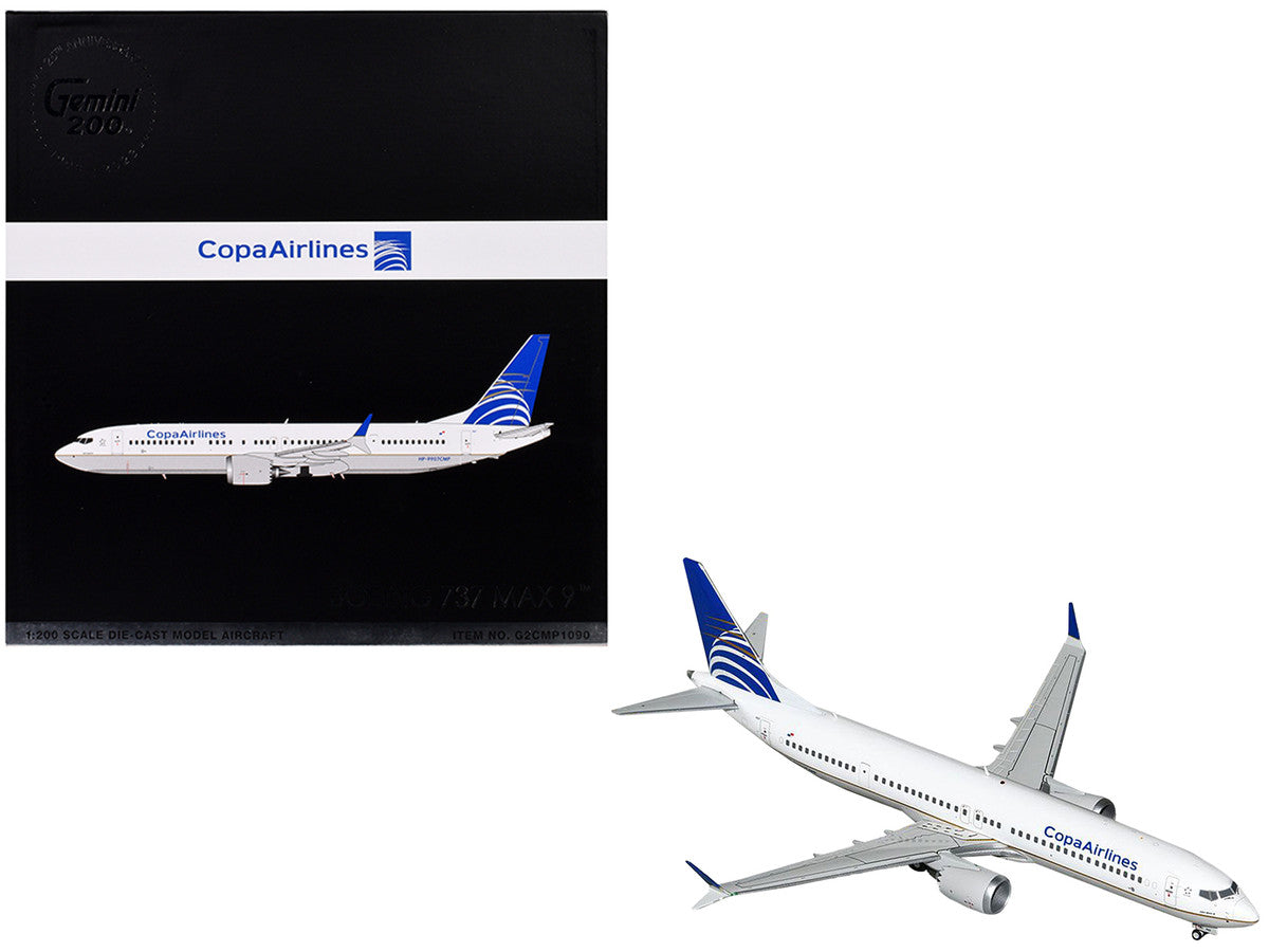 Boeing 737 MAX 9 Commercial Aircraft "Copa Airlines" (HP-9907CMP) White with Blue Tail "Gemini 200" Series 1/200 Diecast Model Airplane by GeminiJets-2