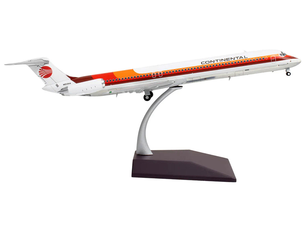McDonnell Douglas MD-81 Commercial Aircraft "Continental Airlines" (N859HA) White with Red and Orange Stripes "Gemini 200" Series 1/200 Diecast Model Airplane by GeminiJets