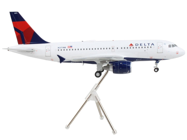 Airbus A319 Commercial Aircraft "Delta Air Lines" White with Red and Blue Tail "Gemini 200" Series 1/200 Diecast Model Airplane by GeminiJets-1