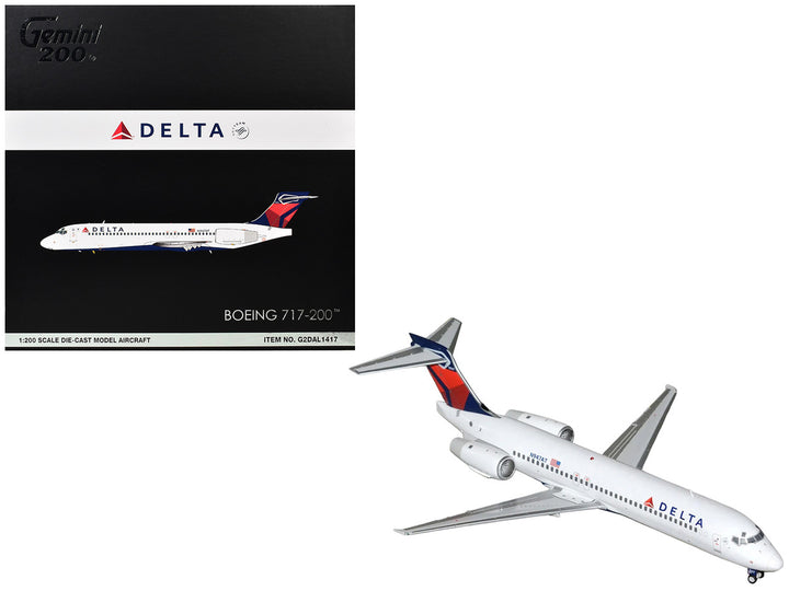 Delta Air Lines Boeing 717-200 N947AT GeminiJets 1:200 model with display packaging