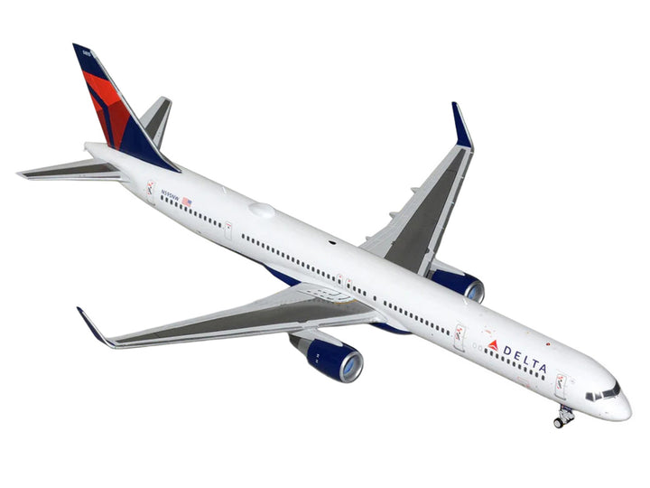 Boeing 757-300 Commercial Aircraft "Delta Air Lines" (N595NW) White with Blue and Red Tail "Gemini 200" Series 1/200 Diecast Model by GeminiJets-1