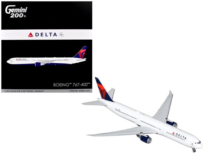 GeminiJets Boeing 767-400ER Delta Air Lines N482MH 1:200 diecast model and box