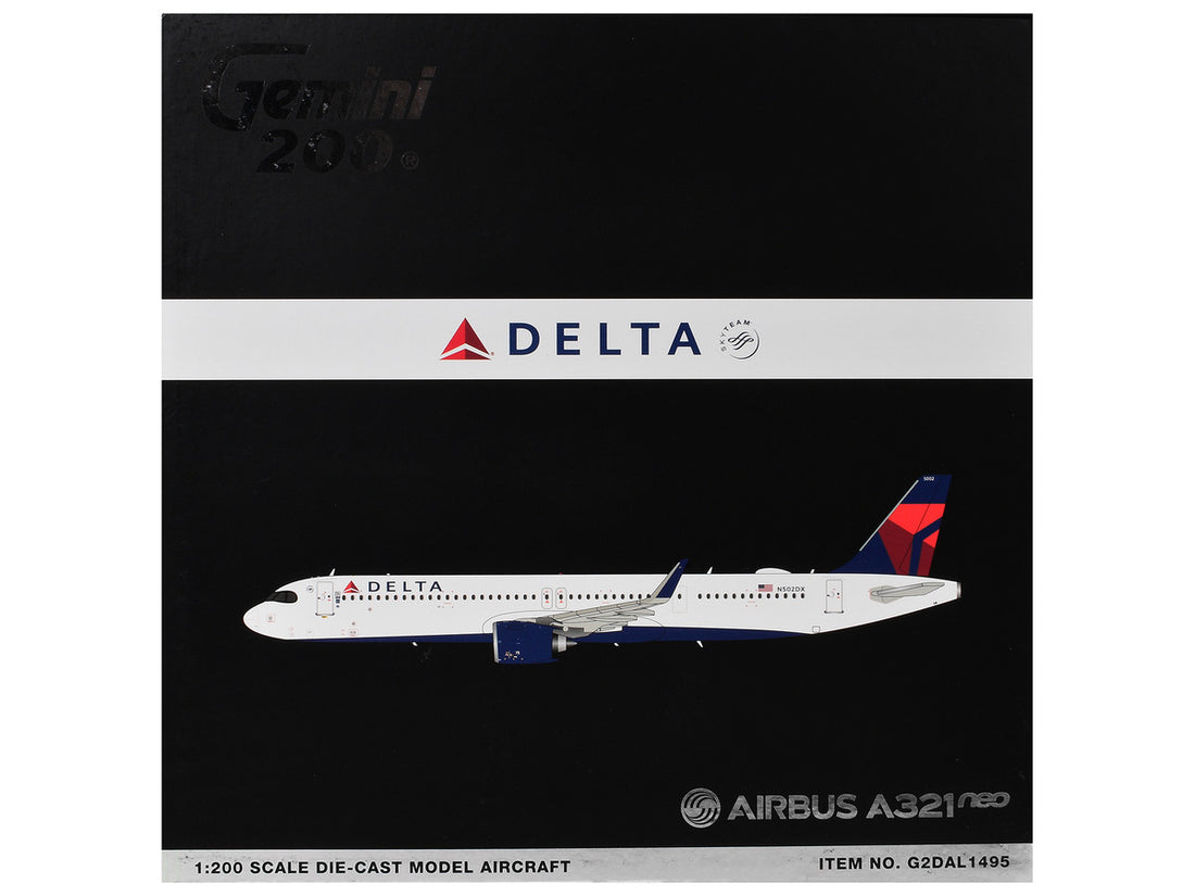 Delta Air Lines N502DX Airbus A321neo 1:200 diecast model side view