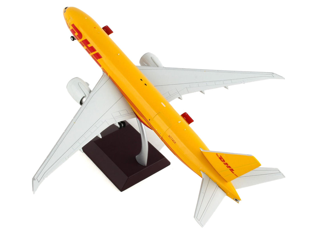 Boeing 777F Commercial Aircraft "DHL" Yellow "Gemini 200 - Interactive" Series 1/200 Diecast Model Airplane by GeminiJets-3