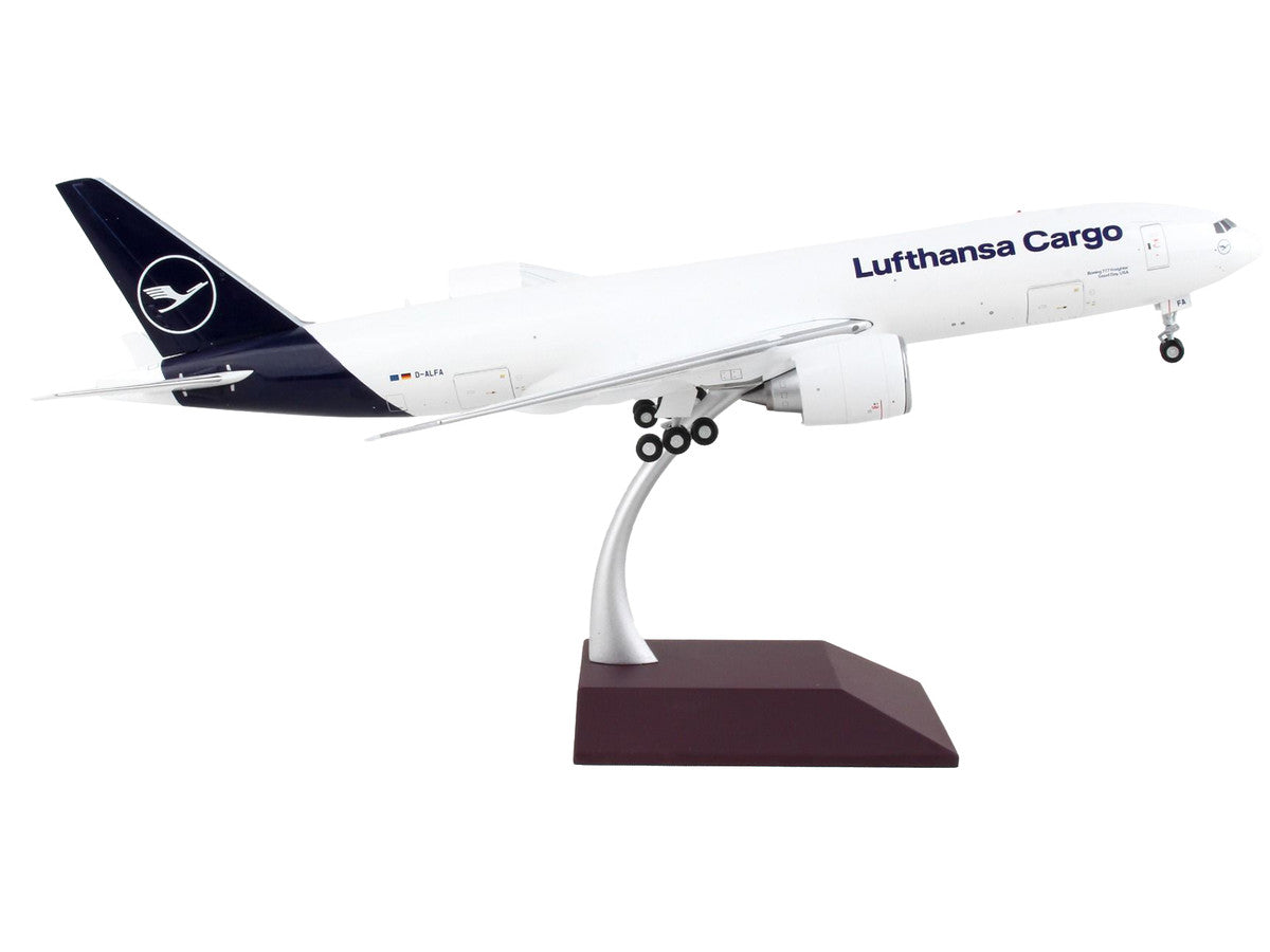 Boeing 777F Commercial Aircraft "Lufthansa Cargo" White with Blue Tail "Gemini 200 - Interactive" Series 1/200 Diecast Model Airplane by GeminiJets-1