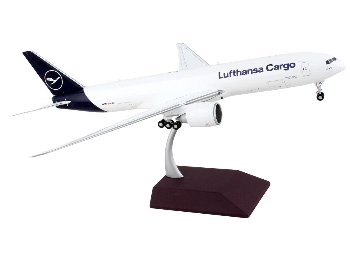 Boeing 777F Commercial Aircraft "Lufthansa Cargo" White with Blue Tail "Gemini 200 - Interactive" Series 1/200 Diecast Model Airplane by GeminiJets-2
