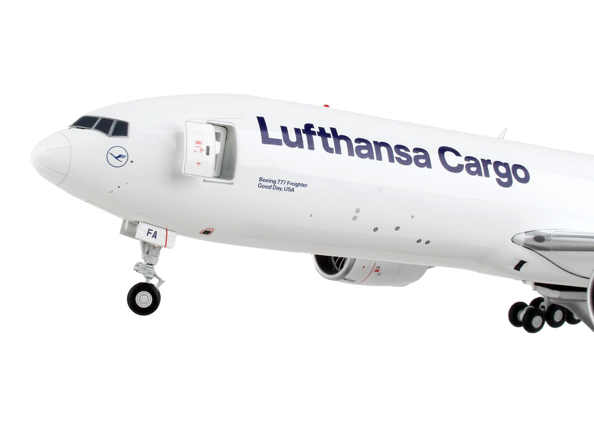 Boeing 777F Commercial Aircraft "Lufthansa Cargo" White with Blue Tail "Gemini 200 - Interactive" Series 1/200 Diecast Model Airplane by GeminiJets-3