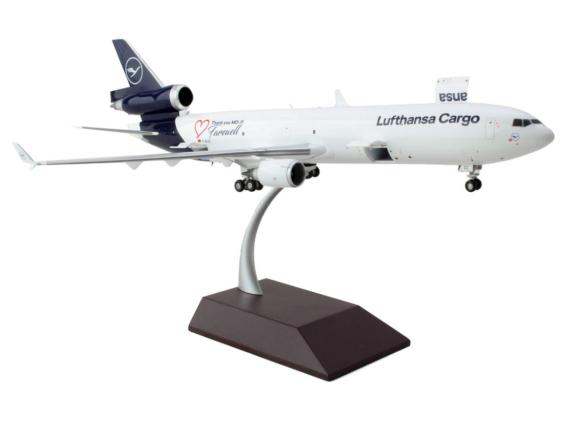 McDonnell Douglas MD-11F Commercial Aircraft "Lufthansa Cargo" White with Blue Tail "Gemini 200 - Interactive" Series 1/200 Diecast Model Airplane by GeminiJets-1