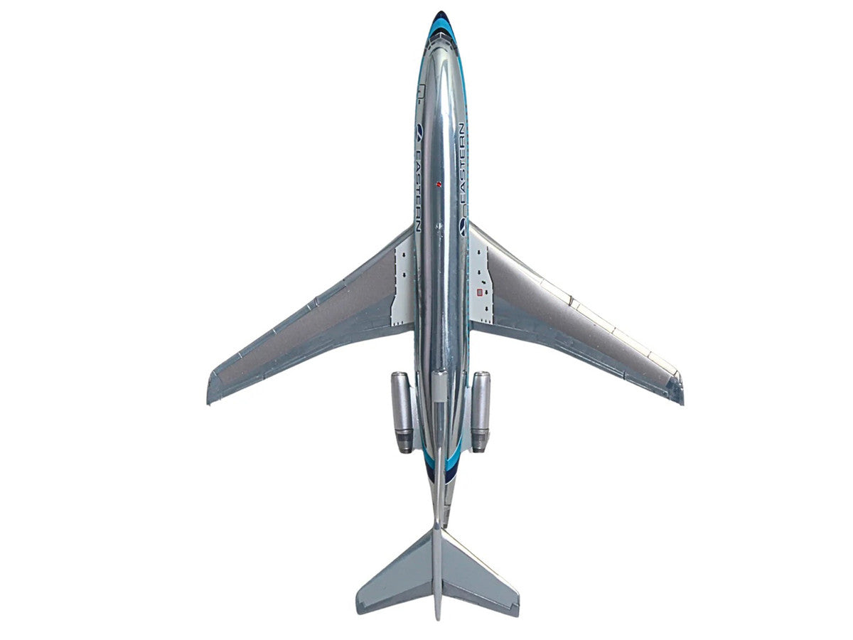 Boeing 727-100 Commercial Aircraft "Eastern Air Lines" (N8120N) Silver with Blue Stripes "Gemini 200" Series 1/200 Diecast Model Airplane by GeminiJets-2