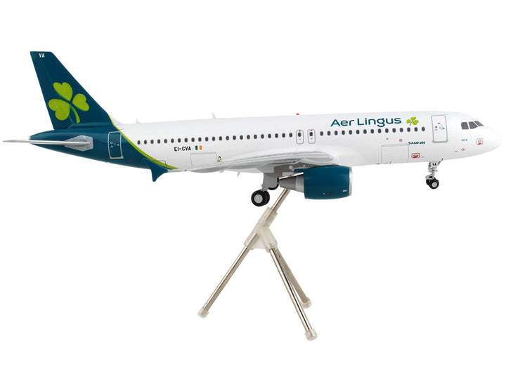 Airbus A320 Commercial Aircraft "Aer Lingus" White with Teal Tail "Gemini 200" Series 1/200 Diecast Model Airplane by GeminiJets-1