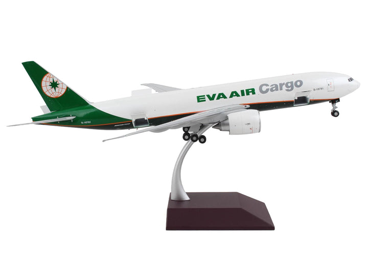 Boeing 777F Commercial Aircraft "Eva Air Cargo" White with Green Tail "Gemini 200 - Interactive" Series 1/200 Diecast Model Airplane by GeminiJets-1