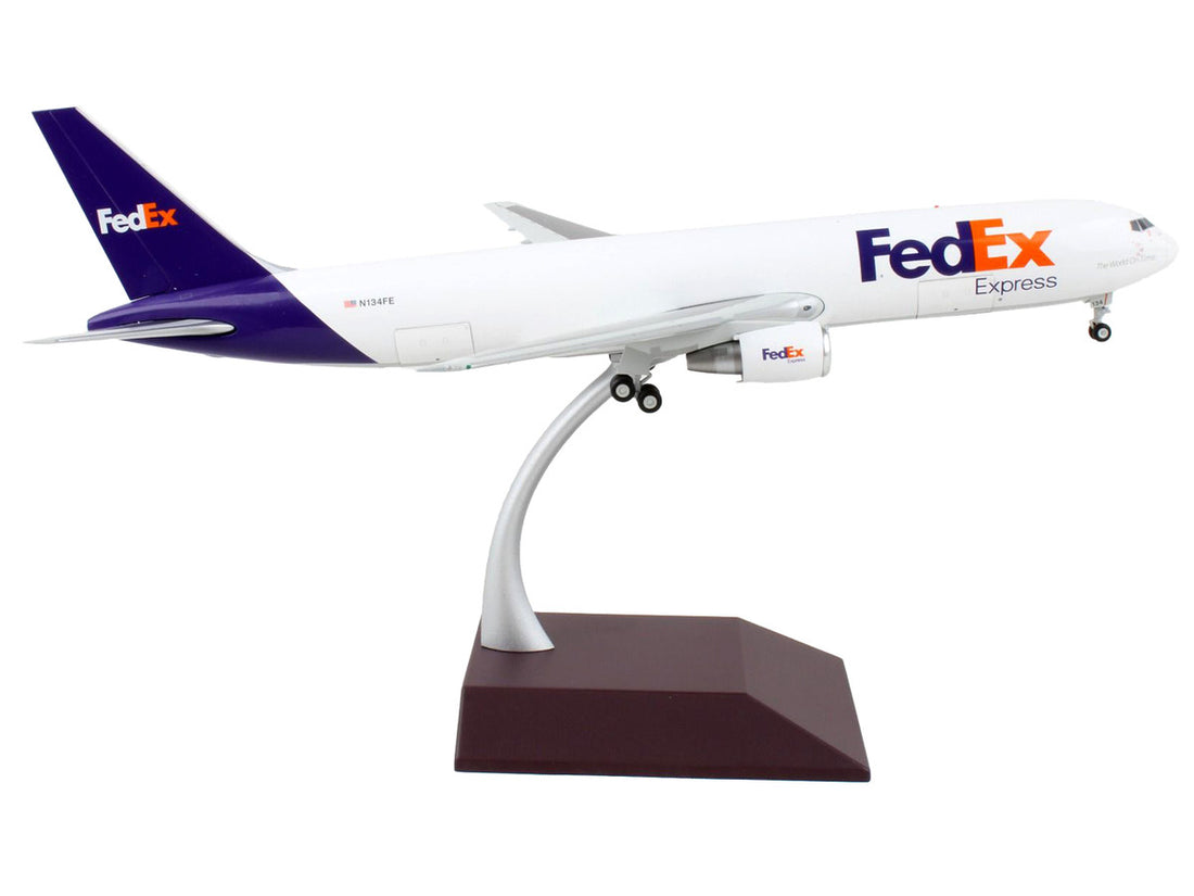 Boeing 767-300F Commercial Aircraft "Federal Express" White with Purple Tail "Interactive Series" 1/200 Diecast Model Airplane by GeminiJets-3