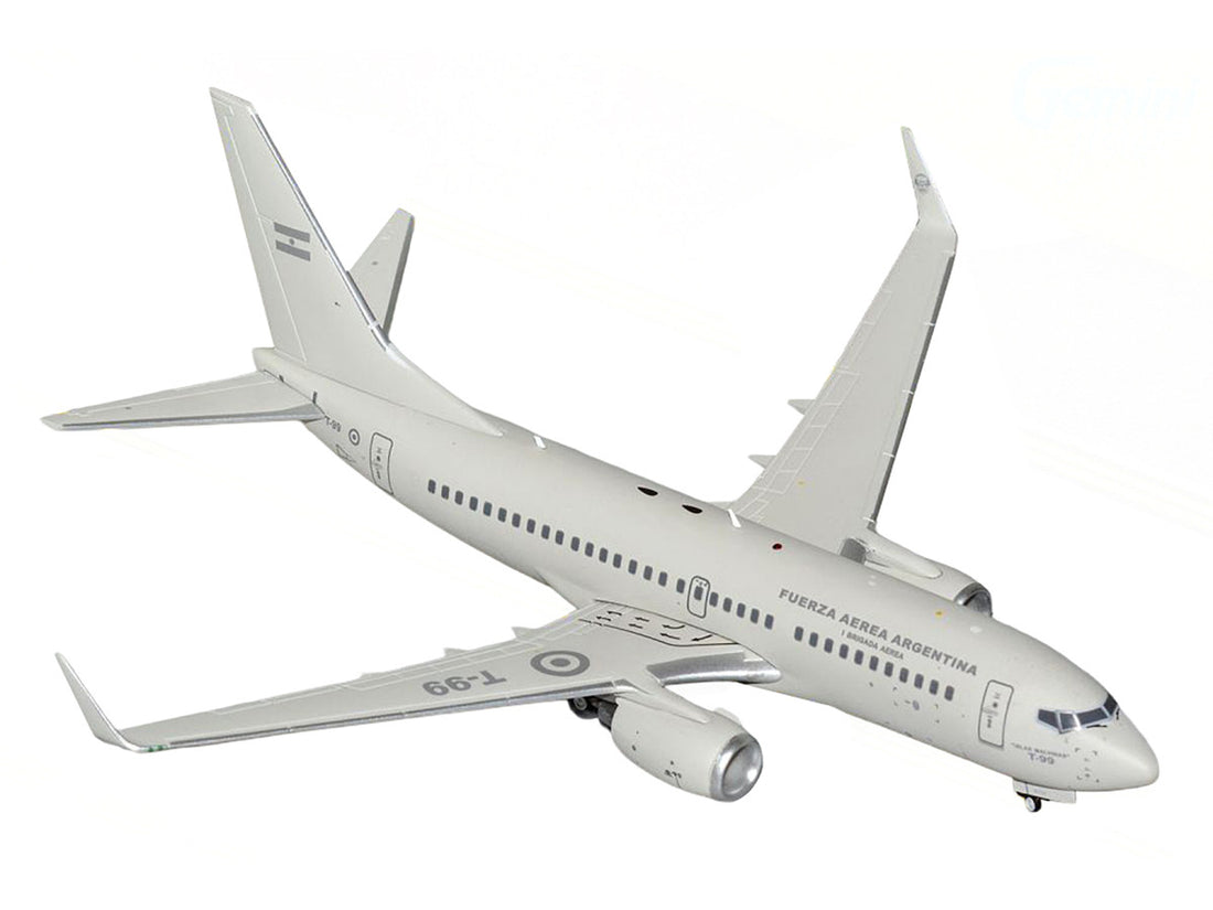 Boeing 737-700 Transport Aircraft "Fuerza Aerea Argentina (Air Force)" (T-99) Gray "Gemini 200" Series 1/200 Diecast Model Airplane by GeminiJets-1