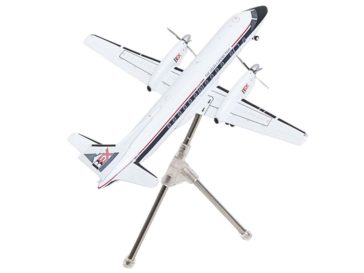 Saab 340A Commercial Aircraft "Delta Connection - Business Express Airlines" (N749BA) White with Dark Blue and Red Stripes "Gemini 200" Series 1/200 Diecast Model by GeminiJets 3