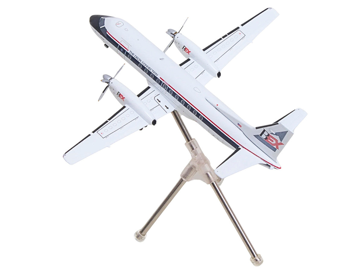 Saab 340A Commercial Aircraft "Delta Connection - Business Express Airlines" (N749BA) White with Dark Blue and Red Stripes "Gemini 200" Series 1/200 Diecast Model by GeminiJets 4