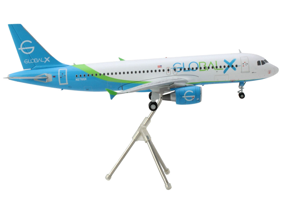 Airbus A320 Commercial Aircraft "GlobalX Airlines" White with Blue and Green Tail "Gemini 200" Series 1/200 Diecast Model Airplane by GeminiJets 2
