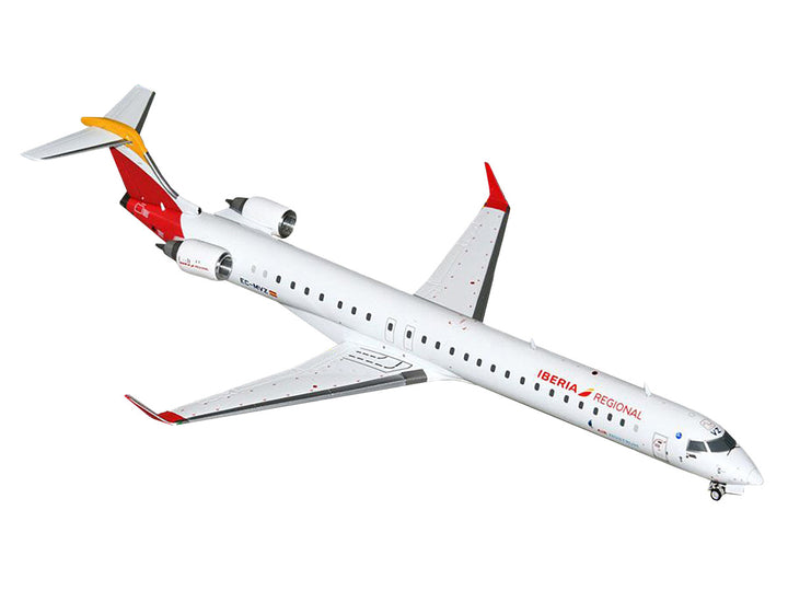 Bombardier CRJ1000 Commercial Aircraft "Iberia Regional" (EC-MVZ) White with Red Tail "Gemini 200" Series 1/200 Diecast Model Airplane by GeminiJets-0