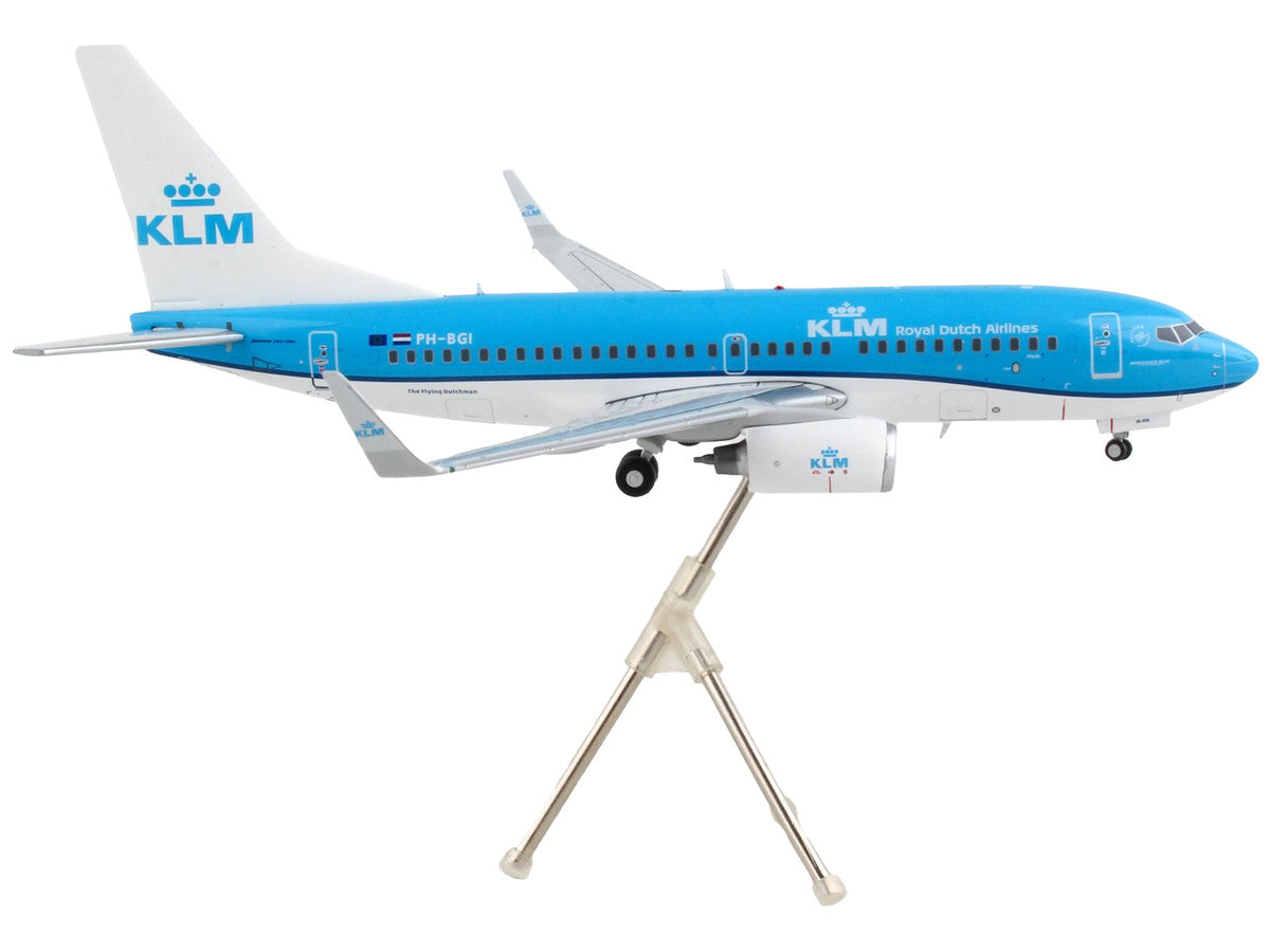 Boeing 737-700 Commercial Aircraft "KLM Royal Dutch Airlines" Blue with White Tail "Gemini 200" Series 1/200 Diecast Model Airplane by GeminiJets-1