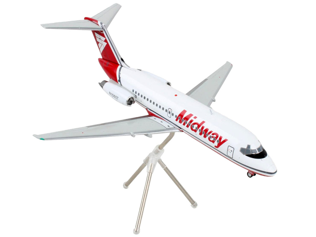 McDonnell Douglas DC-9-15 Commercial Aircraft "Midway Airlines" White with Red Tail "Gemini 200" Series 1/200 Diecast Model Airplane by GeminiJets-2