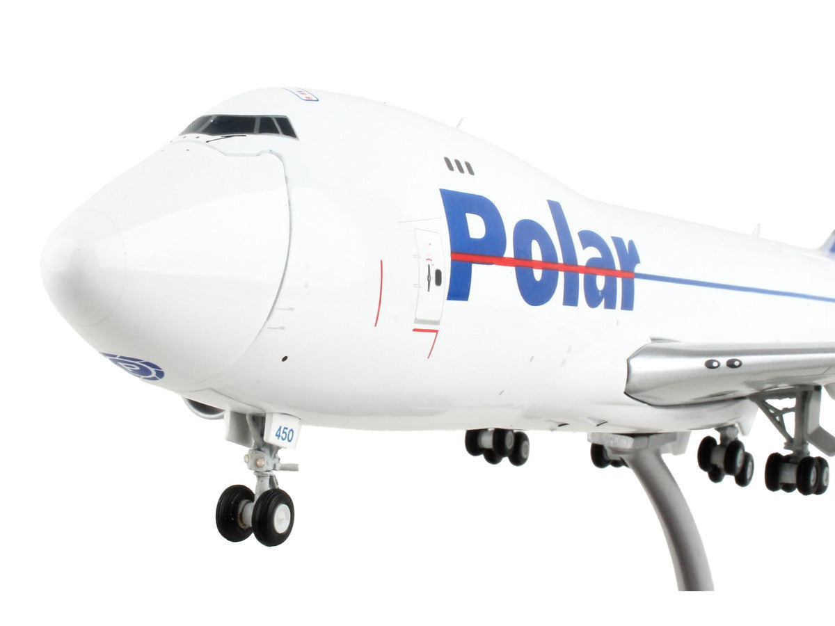 Boeing 747-400F Commercial Aircraft "Polar Air Cargo" White with Blue Tail "Gemini 200 - Interactive" Series 1/200 Diecast Model Airplane by GeminiJets-1