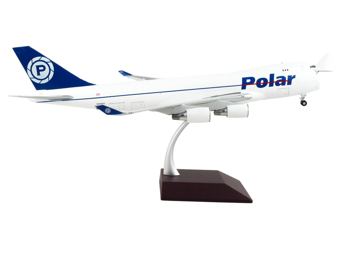Boeing 747-400F Commercial Aircraft "Polar Air Cargo" White with Blue Tail "Gemini 200 - Interactive" Series 1/200 Diecast Model Airplane by GeminiJets-3