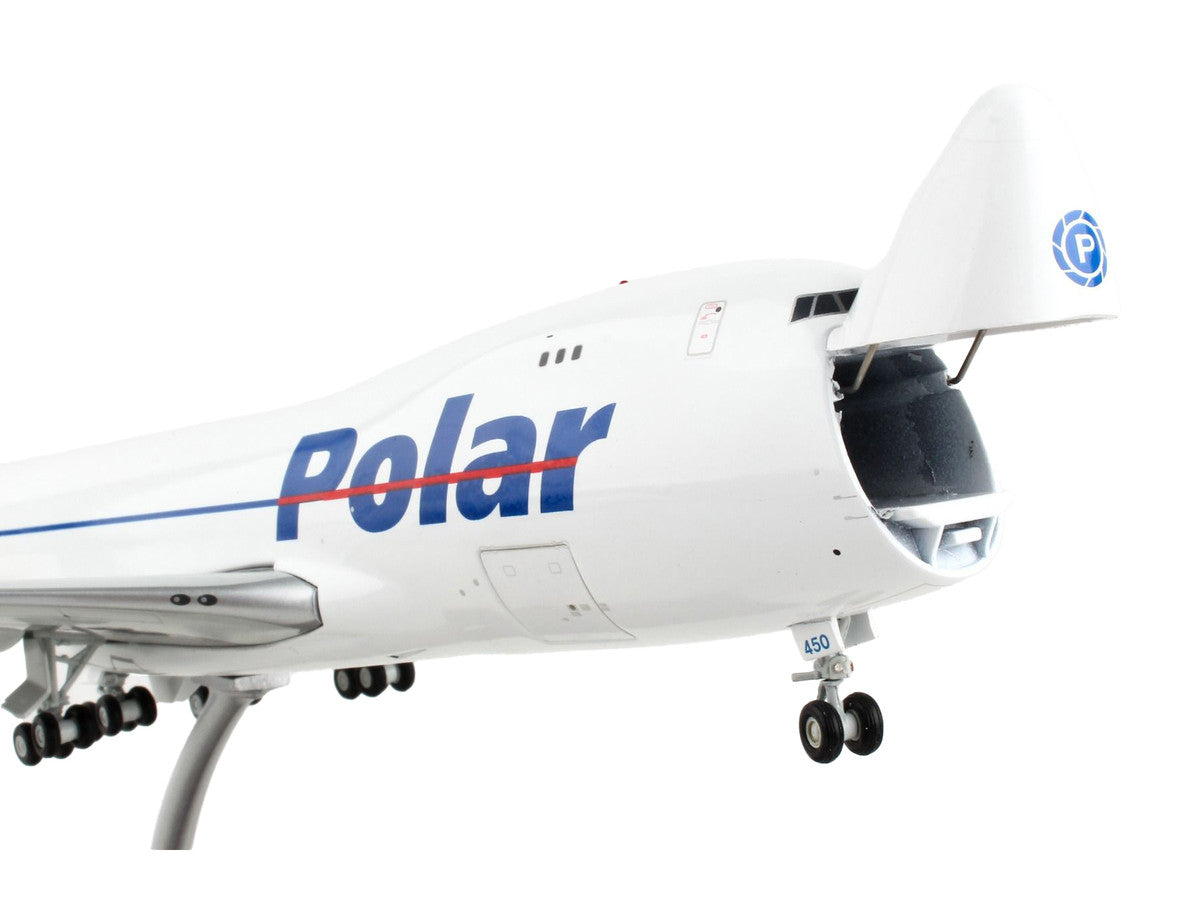 Boeing 747-400F Commercial Aircraft "Polar Air Cargo" White with Blue Tail "Gemini 200 - Interactive" Series 1/200 Diecast Model Airplane by GeminiJets-2
