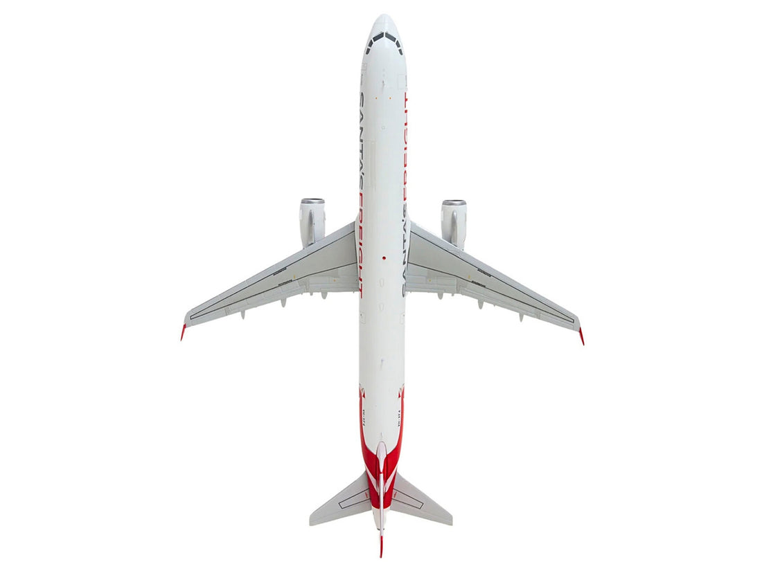Airbus A321P2F Commercial Aircraft "Qantas Freight - Santa’s Freight" (VH-XF4) White with Graphics and Red Tail "Gemini 200" Series 1/200 Diecast Model by GeminiJets-1