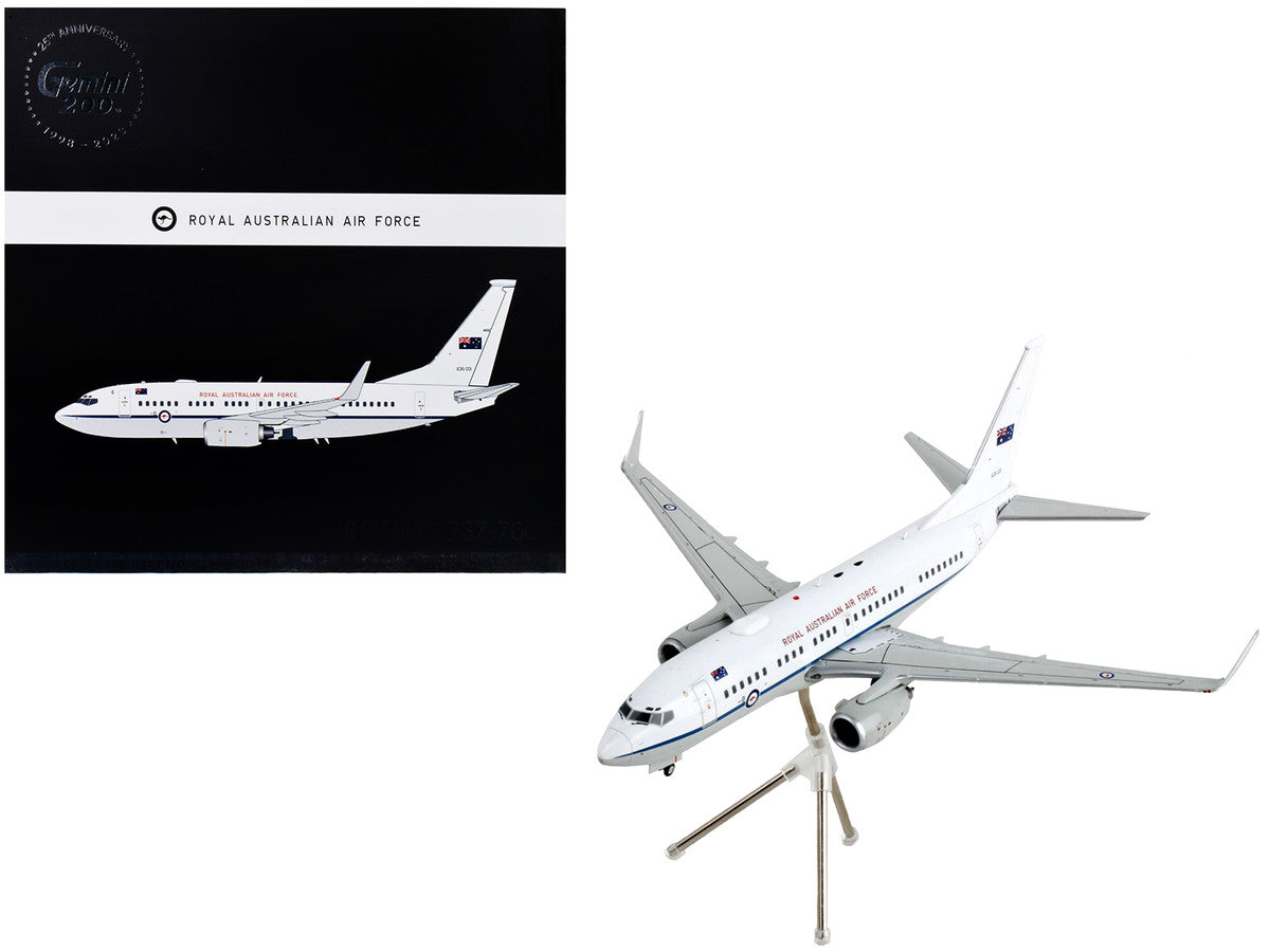 Boeing 737-700 Transport Aircraft "Royal Australian Air Force - A36-001" White and Gray "Gemini 200" Series 1/200 Diecast Model Airplane by GeminiJets-0
