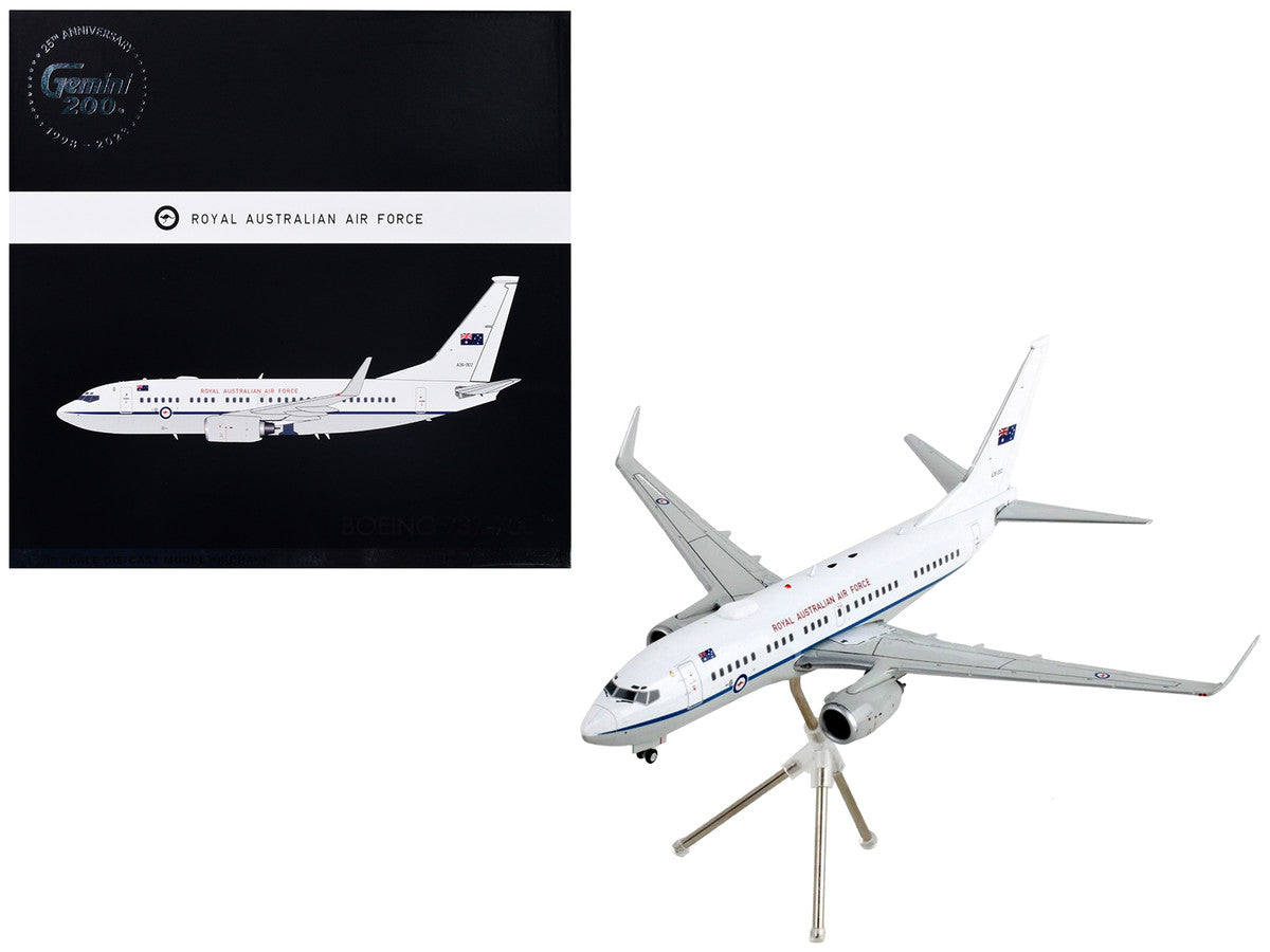 Boeing 737-700 Transport Aircraft "Royal Australian Air Force - A36-002" White and Gray "Gemini 200" Series 1/200 Diecast Model Airplane by GeminiJets-0