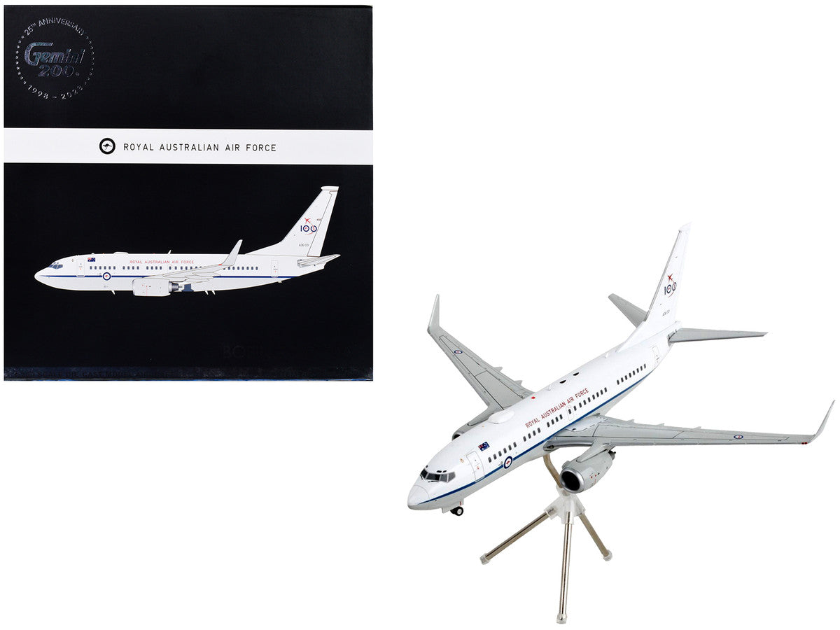 Boeing 737-700 Transport Aircraft "Royal Australian Air Force 100th Anniversary - A36-001" White and Gray "Gemini 200" Series 1/200 Diecast Model Airplane by GeminiJets-0